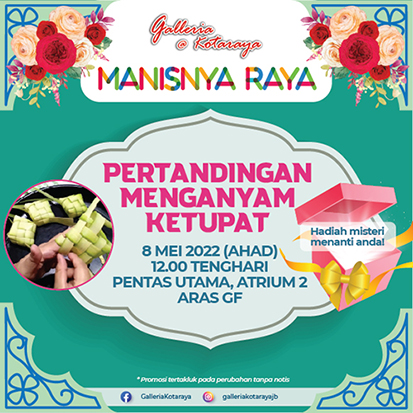 Pertandingan Menganyam Ketupat Manisnya Raya